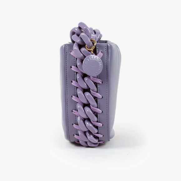 Stella McCartney Puffy Frayme Shoulder Bag in Grape - Picture 3 of 15
